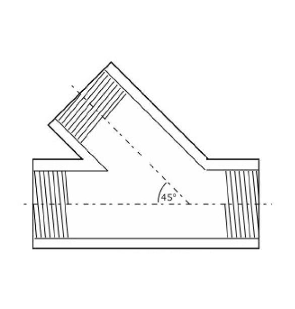 Female NPT 45° lateral