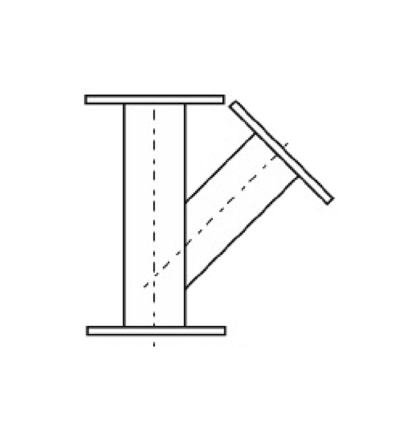Flanged 45° laterals