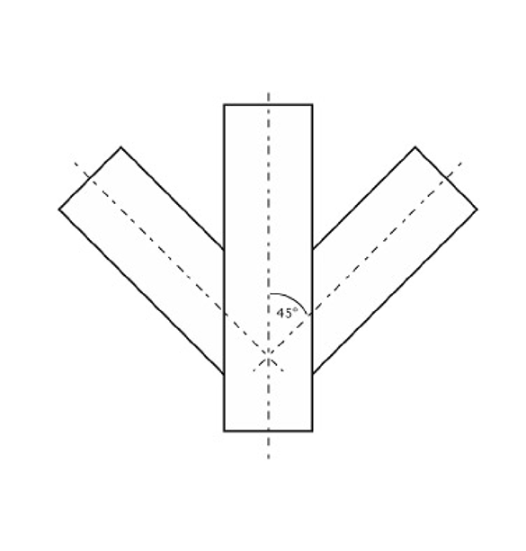 Double 45° lateral