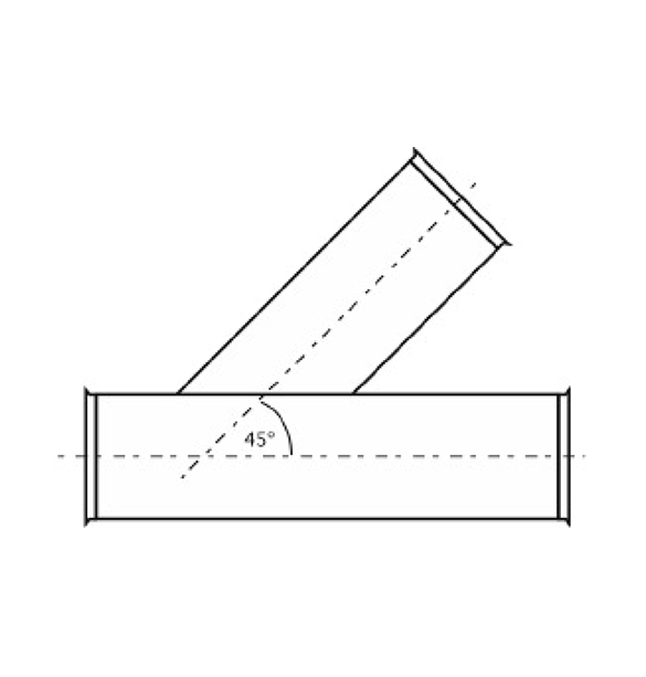 TriClamp 45° lateral