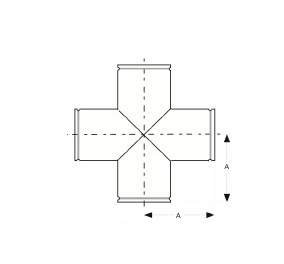 Roll grooved cross (B16.1)